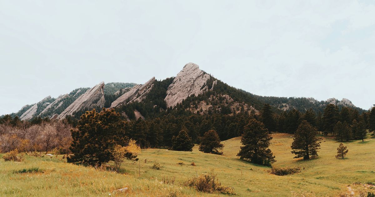 Flatirons rock formations above Boulder Colorado - appliance repair Wilson and Myers