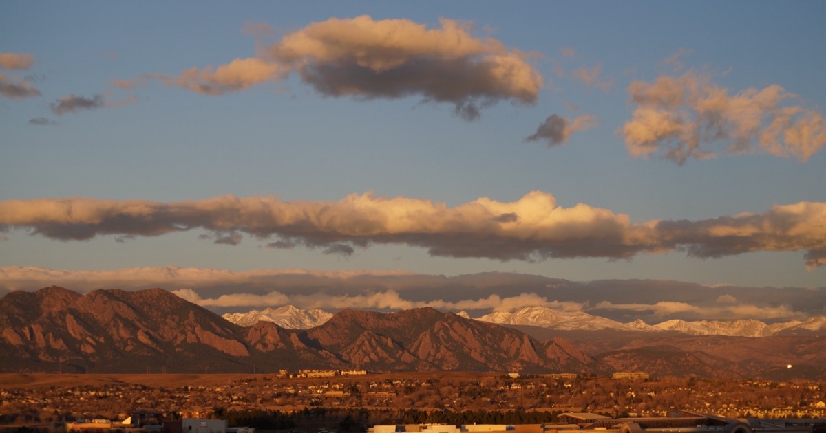 Flatirons view from Broomfield Colorado - appliance repair Wilson and Myers