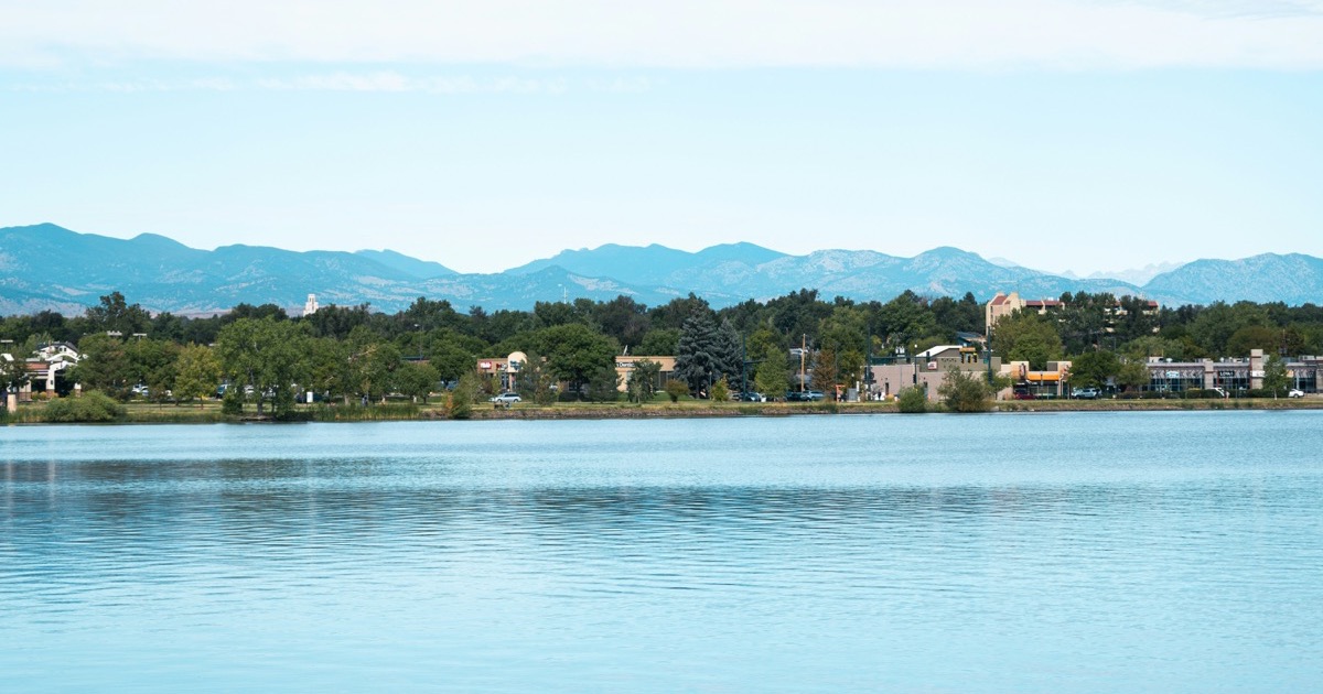 Sloan's Lake view of Denver skyline from Edgewater Colorado - appliance repair Wilson and Myers