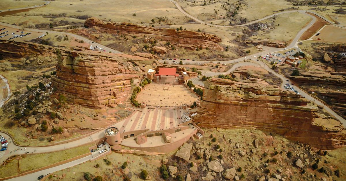 Red Rocks Amphitheatre empty daytime in Morrison Colorado - appliance repair Wilson and Myers