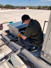 Rooftop refrigeration unit opened for service in Denver Metro