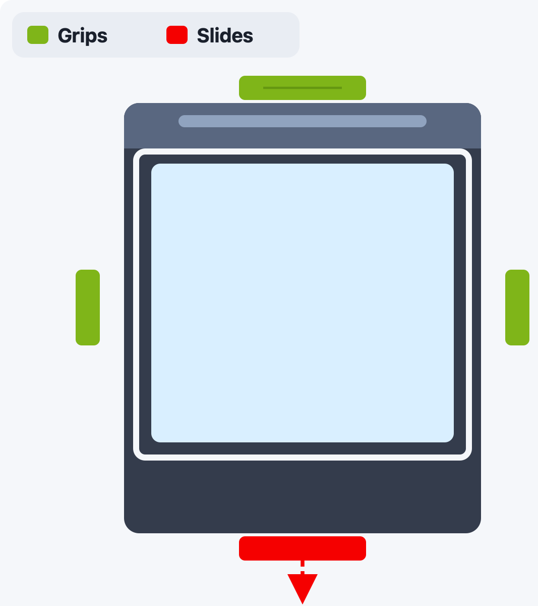 Dollar-bill test door positions